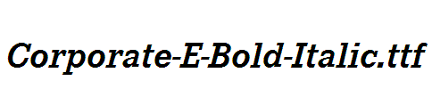 Corporate-E-Bold-Italic