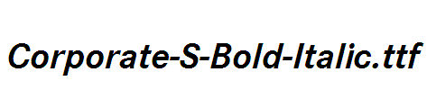 Corporate-S-Bold-Italic