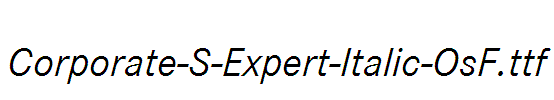 Corporate-S-Expert-Italic-OsF