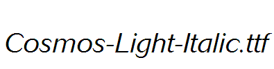 Cosmos-Light-Italic