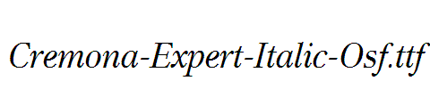 Cremona-Expert-Italic-Osf