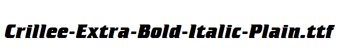 Crillee-Extra-Bold-Italic-Plain