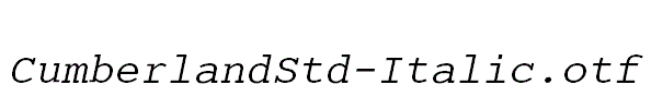 CumberlandStd-Italic