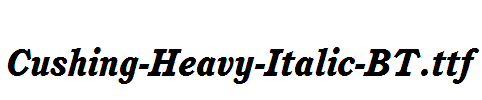 Cushing-Heavy-Italic-BT