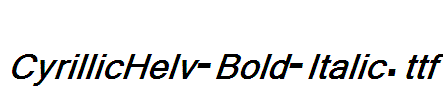 CyrillicHelv-Bold-Italic