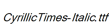 CyrillicTimes-Italic