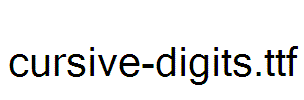 cursive-digits