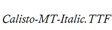 Calisto-MT-Italic