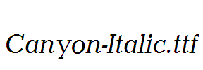 Canyon-Italic