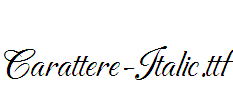 Carattere-Italic