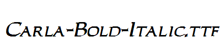 Carla-Bold-Italic