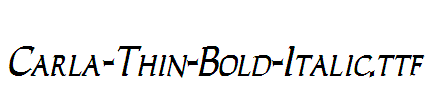 Carla-Thin-Bold-Italic