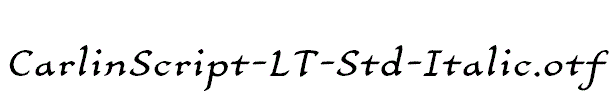 CarlinScript-LT-Std-Italic