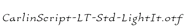 CarlinScript-LT-Std-LightIt