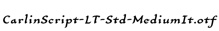 CarlinScript-LT-Std-MediumIt