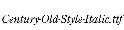 Century-Old-Style-Italic