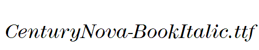 CenturyNova-BookItalic