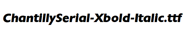 ChantillySerial-Xbold-Italic