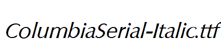 ColumbiaSerial-Italic