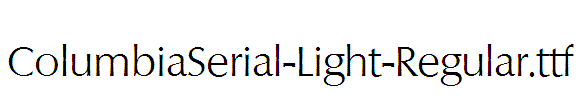 ColumbiaSerial-Light-Regular