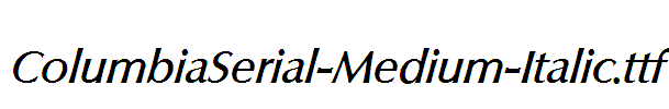 ColumbiaSerial-Medium-Italic