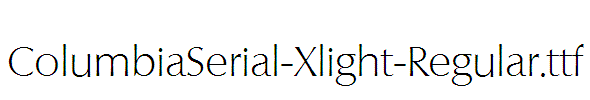 ColumbiaSerial-Xlight-Regular