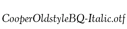 CooperOldstyleBQ-Italic