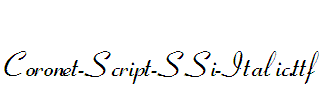 Coronet-Script-SSi-Italic