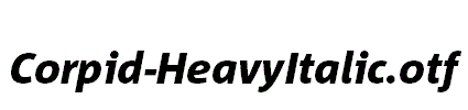 Corpid-HeavyItalic