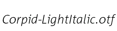 Corpid-LightItalic