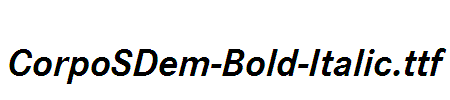 CorpoSDem-Bold-Italic