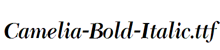 Camelia-Bold-Italic