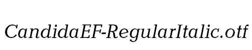 CandidaEF-RegularItalic