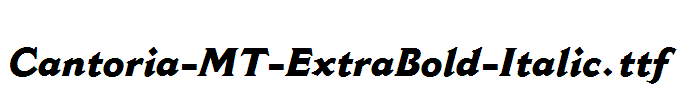 Cantoria-MT-ExtraBold-Italic