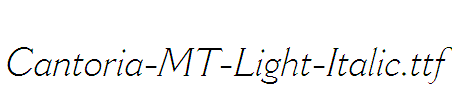 Cantoria-MT-Light-Italic