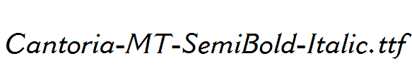 Cantoria-MT-SemiBold-Italic