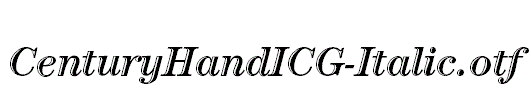 CenturyHandICG-Italic