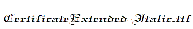 CertificateExtended-Italic