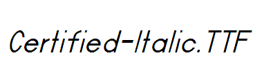 Certified-Italic