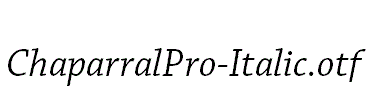 ChaparralPro-Italic