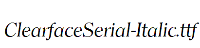 ClearfaceSerial-Italic