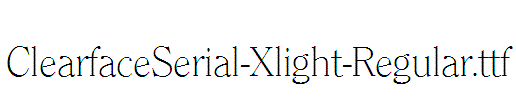 ClearfaceSerial-Xlight-Regular