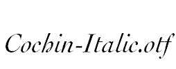 Cochin-Italic