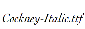 Cockney-Italic