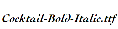 Cocktail-Bold-Italic