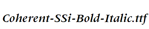 Coherent-SSi-Bold-Italic