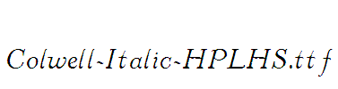 Colwell-Italic-HPLHS