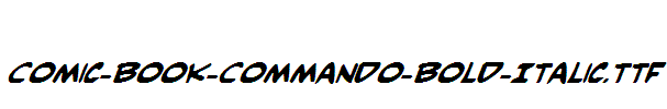 Comic-Book-Commando-Bold-Italic