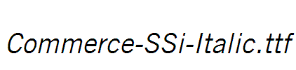 Commerce-SSi-Italic