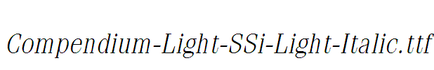 Compendium-Light-SSi-Light-Italic